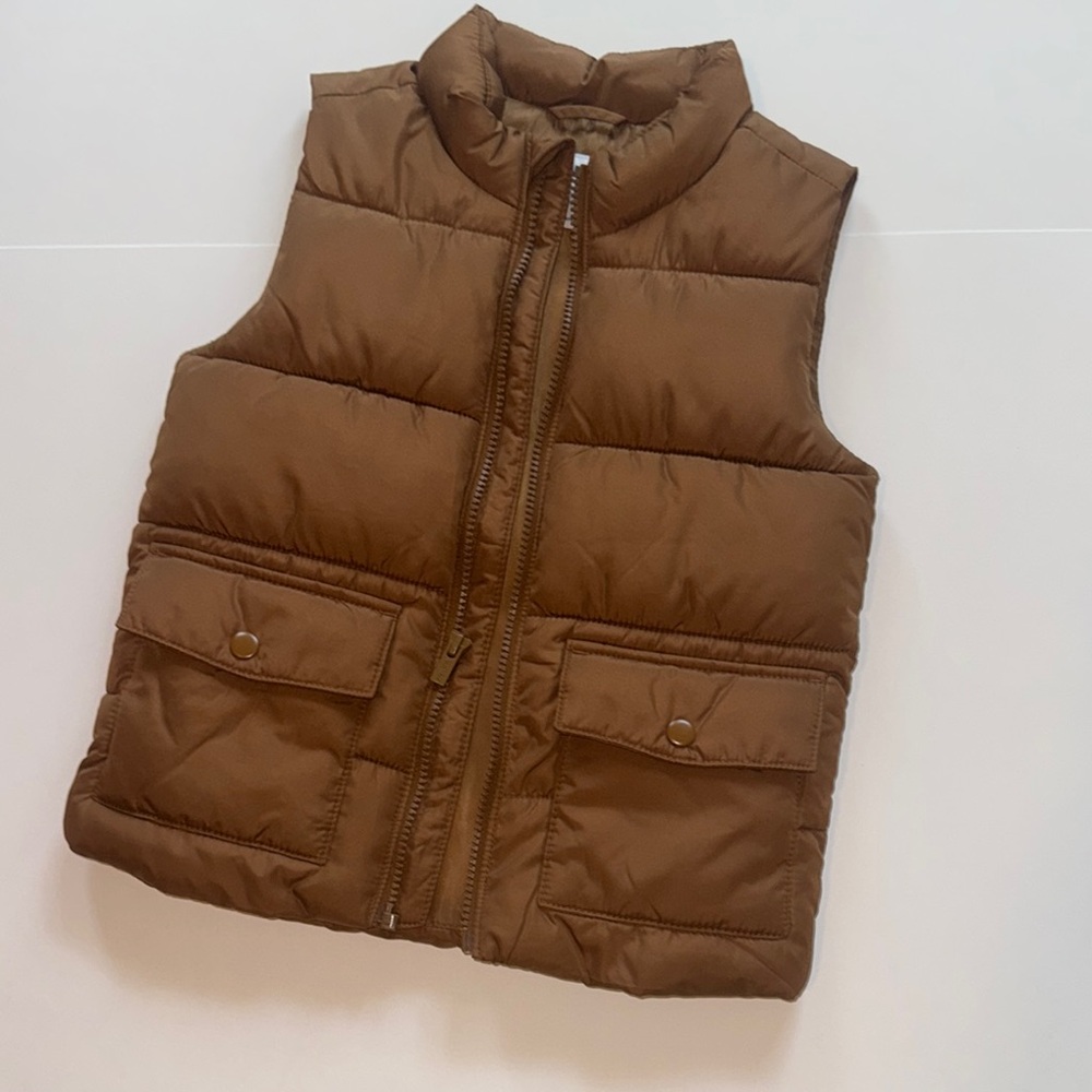 Like new! Old Navy Cognac Brown Puffer Vest Jacket sz 5t
